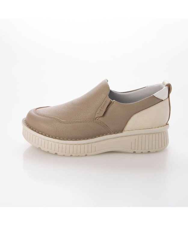 ing <ing>【サスティナブル】厚底スリッポンスニーカー オークコンビ