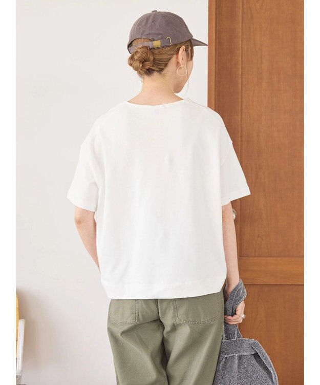 AMERICAN HOLIC カフタン５分袖カットプルオーバー Off White