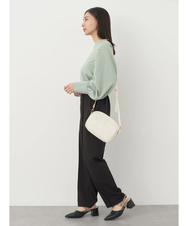 earth music&ecology ラグランギャザースリーブブラウス Mint