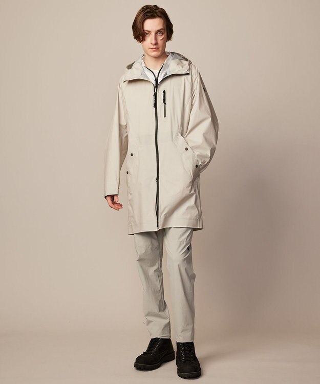 JOSEPH ABBOUD MOUNTAIN 【軽量/撥水/防風/透湿防水素材/JAPANファブリック/男女兼用】　　マウンテンシェルパーカーコート アイボリー系
