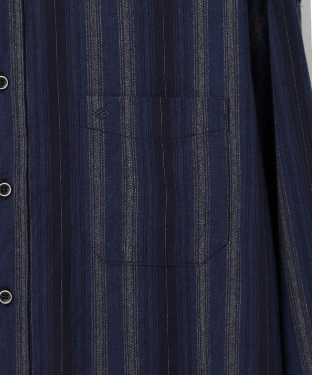 JOSEPH ABBOUD MOUNTAIN 【SPACE／UNISEX】JCヘリンボンワイドストライプ シャツ ネイビー系2