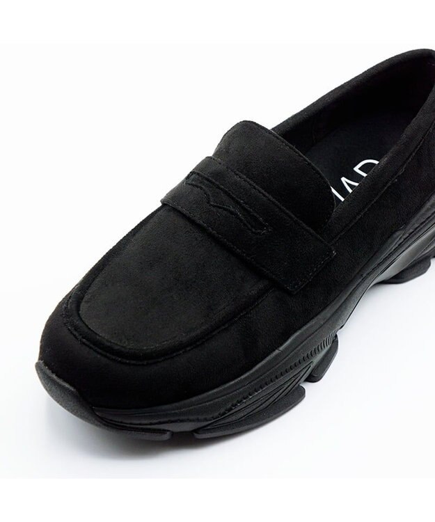 APOM ウォーターレジストスニーカーローファー ブラックスエード