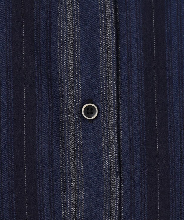 JOSEPH ABBOUD MOUNTAIN 【SPACE／UNISEX】JCヘリンボンワイドストライプ シャツ ネイビー系2