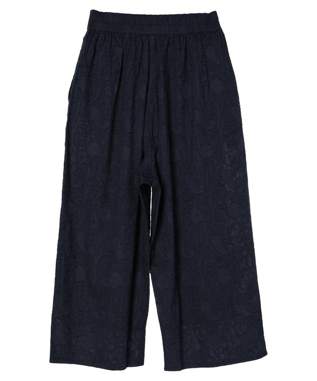 Green Parks インド綿　ジャガードイージーパンツ Navy