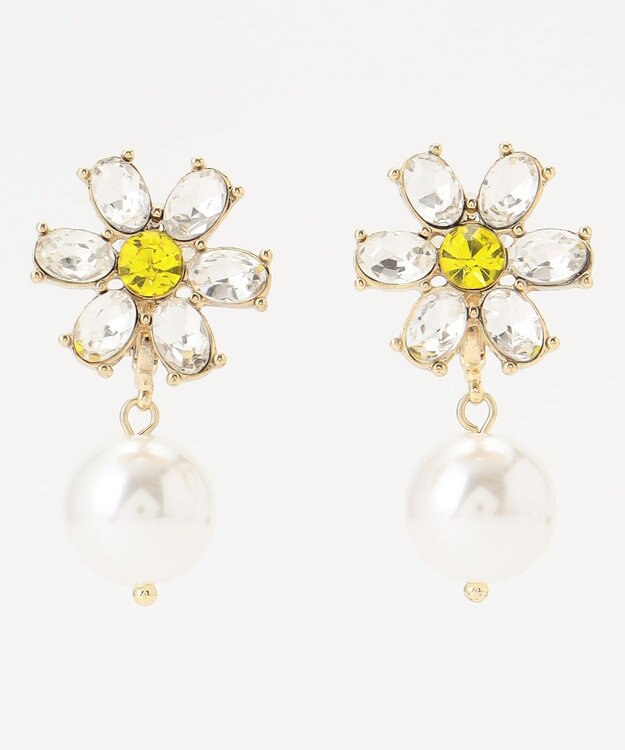 TOCCA DAISY BIJOUX＆PEARL EARRINGS イヤリング イエロー系