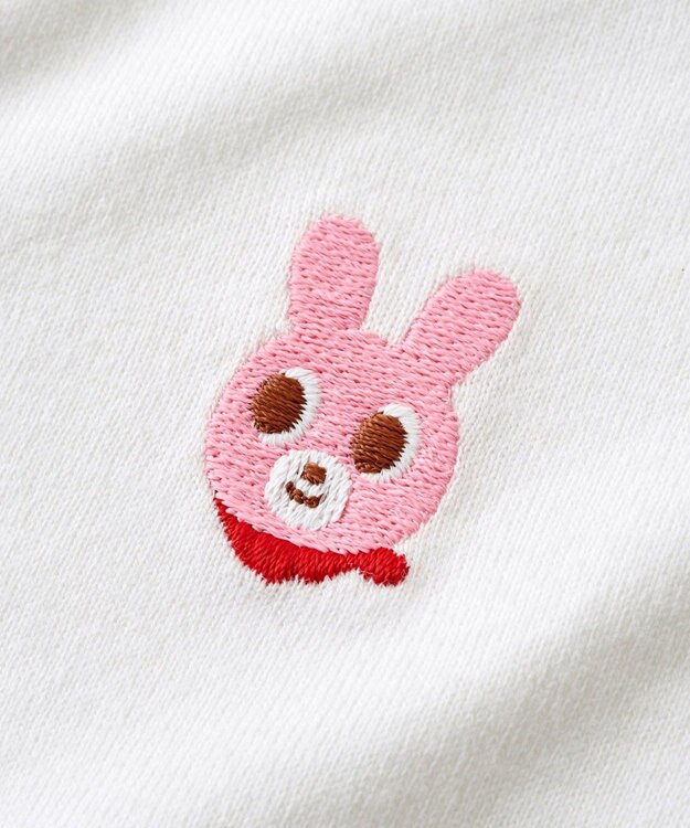 MIKI HOUSE HOT BISCUITS 【70-140cm】 ワンポイント長袖Ｔシャツ 白