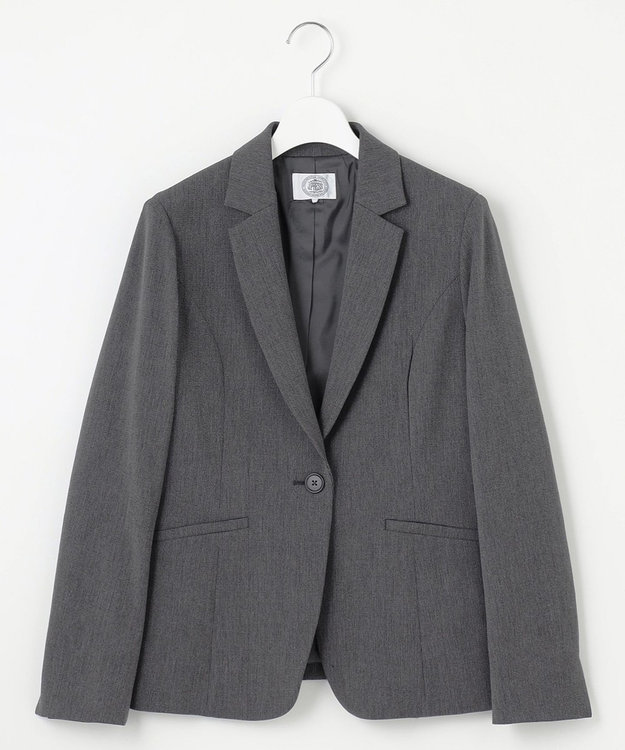 J.PRESS LADIES T/Rアルガンシルク テーラード ジャケット ライトグレー系