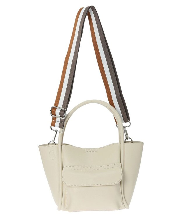 Green Parks ＯＴＯ．ＨＡ．太ベルト合皮バッグ Ivory