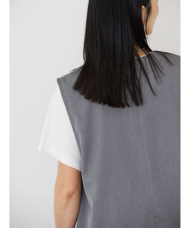 AMERICAN HOLIC Ｖネックジレ Gray Mixture