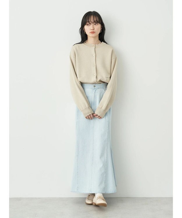 earth music&ecology デニムマーメイドスカート Sax