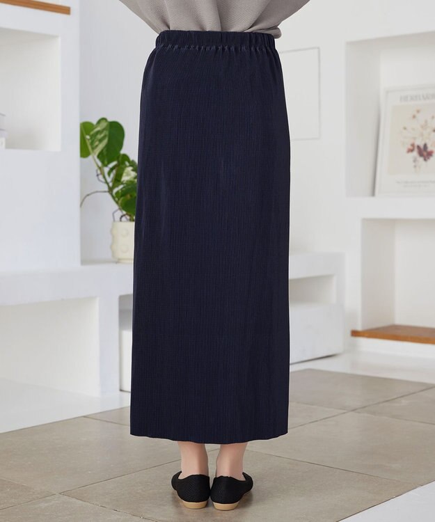 Tiaclasse L 【おのののかさん着用】クリスタルプリーツスカート ネイビー