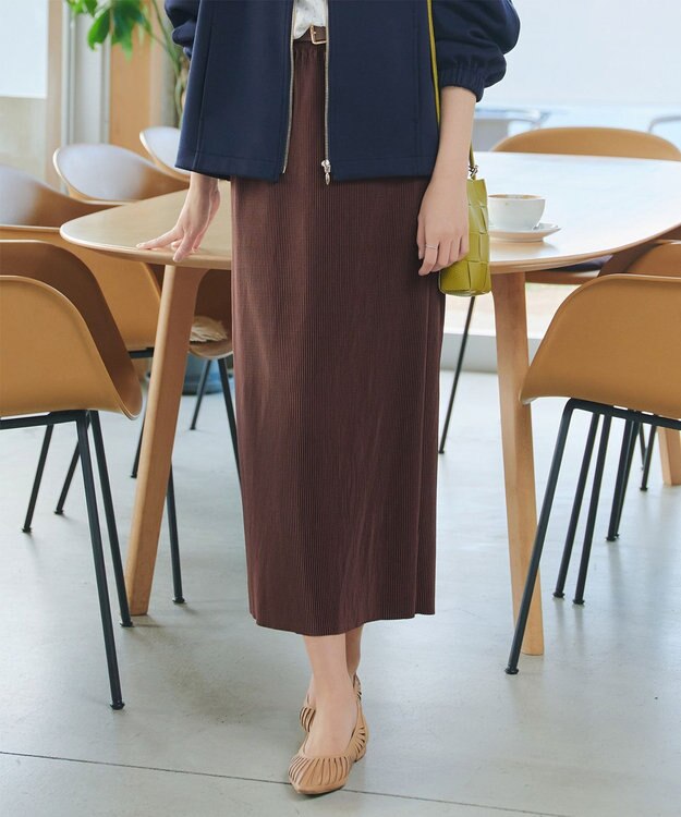 Tiaclasse L 【おのののかさん着用】クリスタルプリーツスカート ブラウン