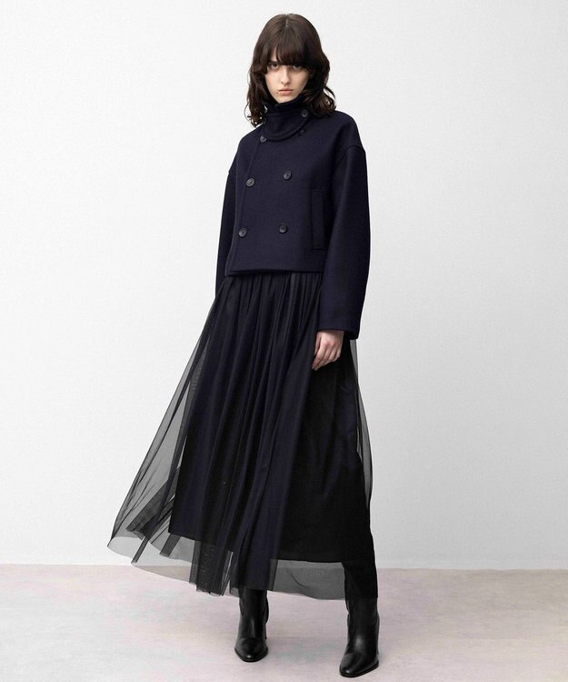 NAVE 【Nave】ダブルメルトン ショートPコート ネイビー系