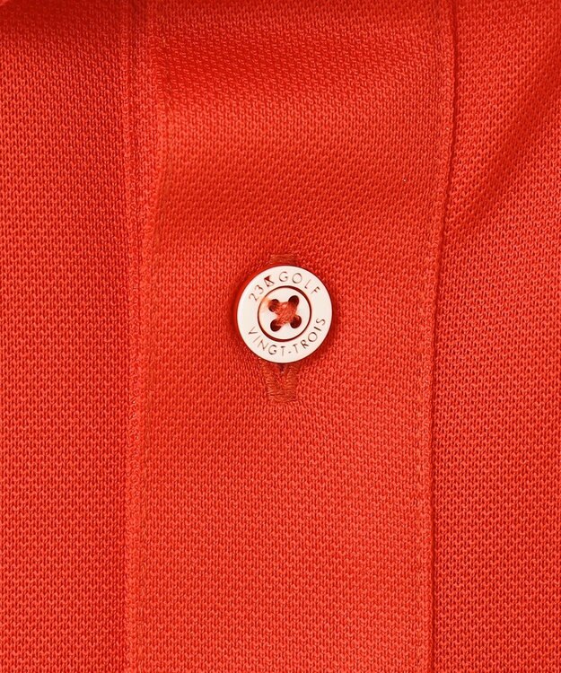 23区GOLF 盛夏対応のマルチ機能【接触冷感・UVケア・吸水速乾】【MEN】カノコシャツ オレンジ系
