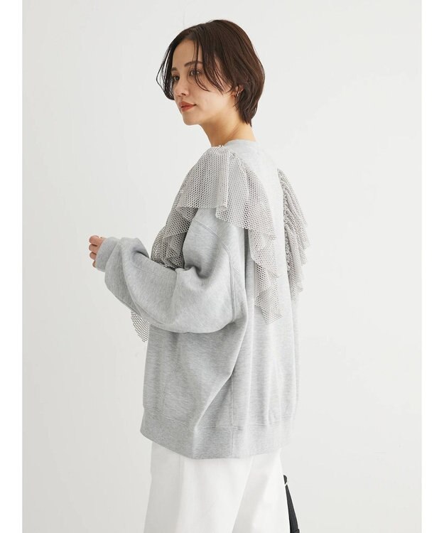 Green Parks ・ＳＵＧＡＲ　ＳＰＯＯＮ　タイガーｐｔラッフルスウェット Gray Mixture