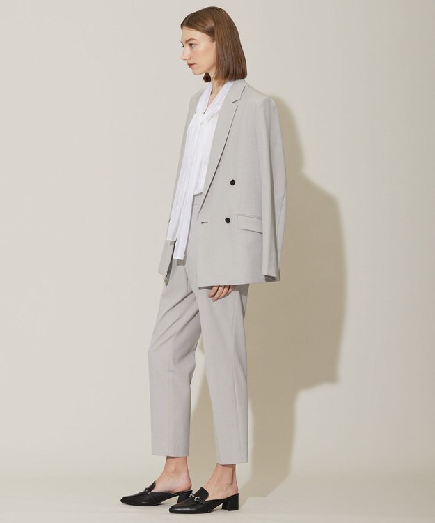 ICB 【接触冷感・UVケア・撥水・洗える】 LooseWeave ダブルブレストジャケット トープ系