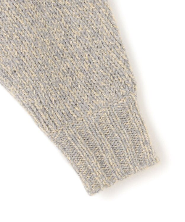 BEIGE， MARANA / モヘア混ミックスドルマンニット Gray x Mustard