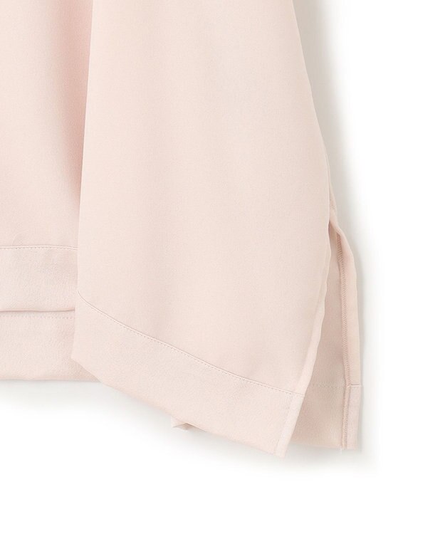 ICB 【接触冷感・UVケア・速乾・洗える】FluidBackSatin Tブラウス ピンクベージュ系［WEB限定］