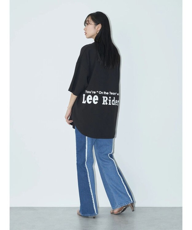 earth music&ecology Ｌｅｅ×ｅ．ｍ．ａ．ｅ　ＲＯＵＮＤＨＥＭ　ＴＥＥ Black