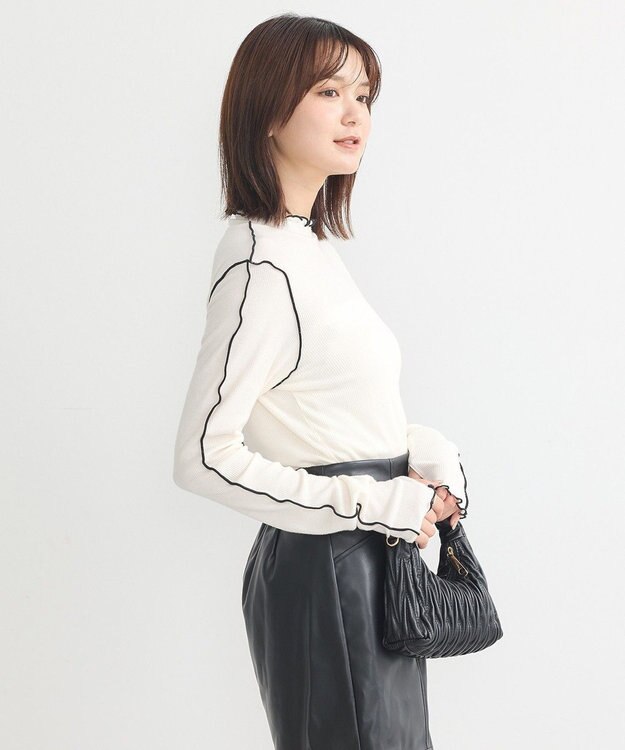 earth music&ecology メローハイネックプルオーバー Dark Pink