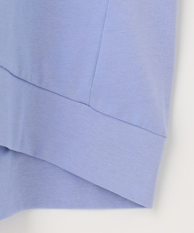 組曲 【汗ジミ防止・撥水】GIZAプレーティング天竺フレンチスリーブ カットソー スカイブルー系