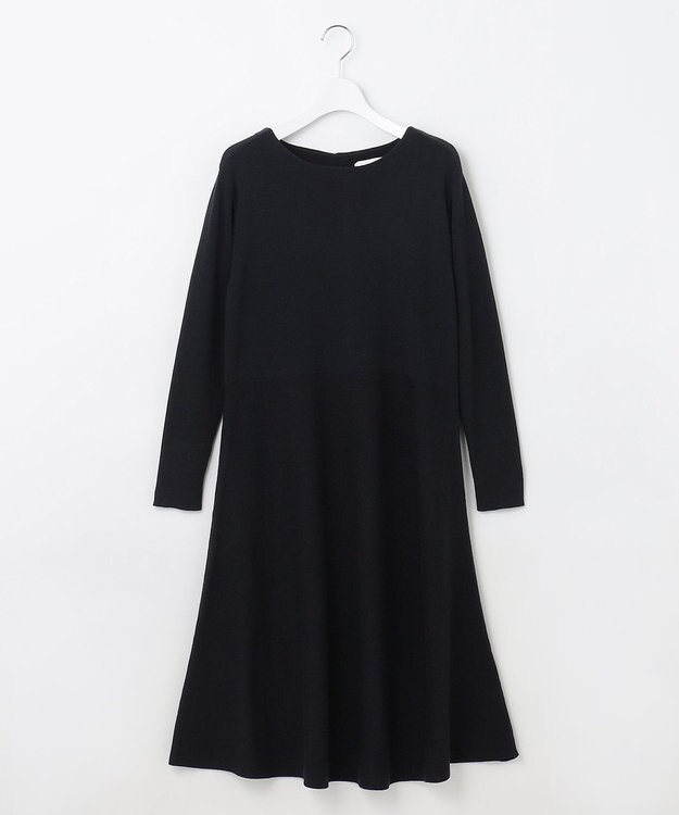 自由区 S 【セットアップ対応】ヴィスコースウールニット ワンピース ブラック系