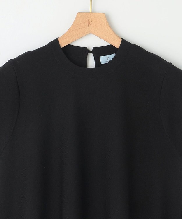 組曲 L 【WEB限定カラーあり】バックフレアニットTシャツ ブラック系