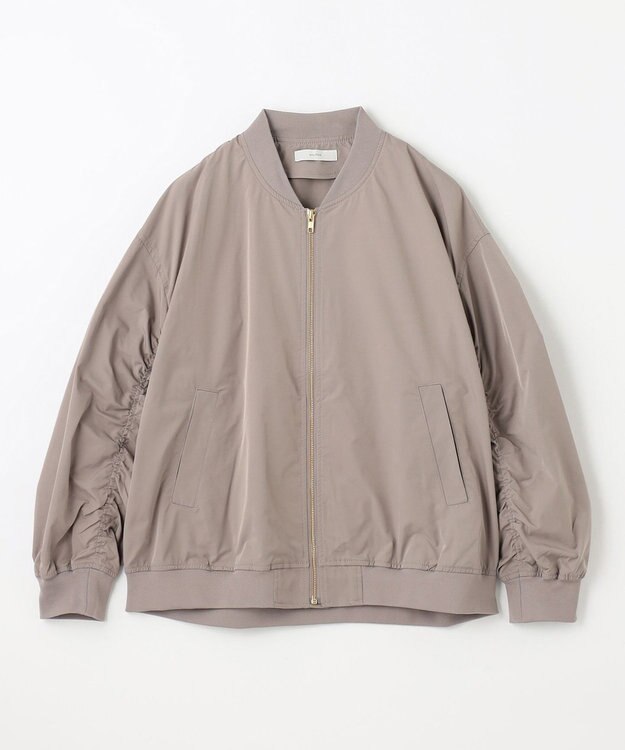 ANY 【洗濯機可能/撥水】MA-1 ギャザーブルゾン ライトモカ