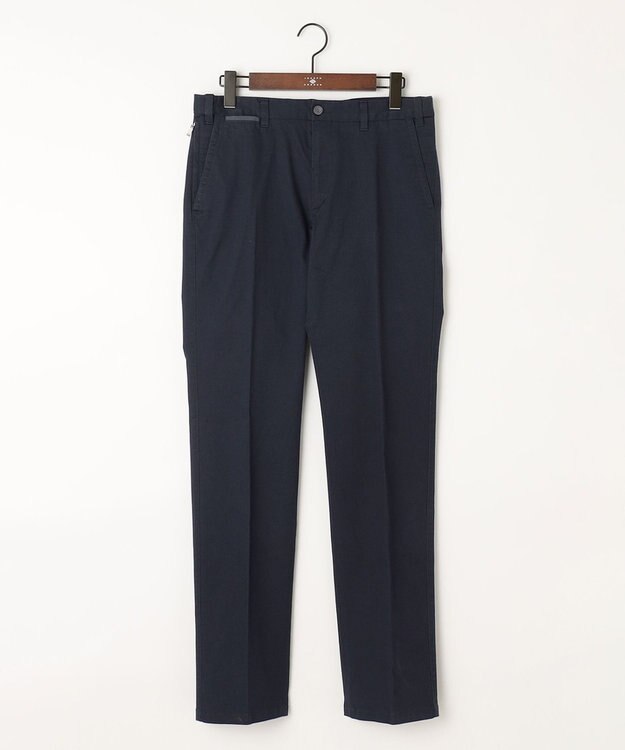 JOSEPH ABBOUD 【人気】ウエストも伸びる！ 定番 オーガニックストレッチパンツ ネイビー系