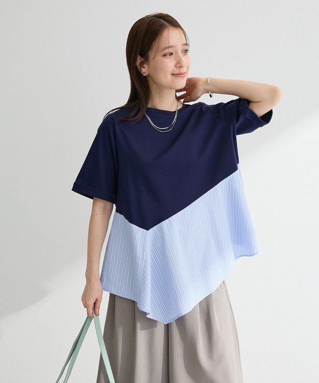 Green Parks 華やぎカットソー（アシメヘム） Off White