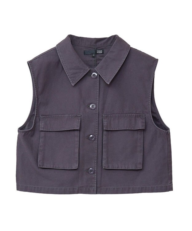 Green Parks ・ＳＵＧＡＲ　ＳＰＯＯＮ　ミリタリーショートベスト Charcoal Gray