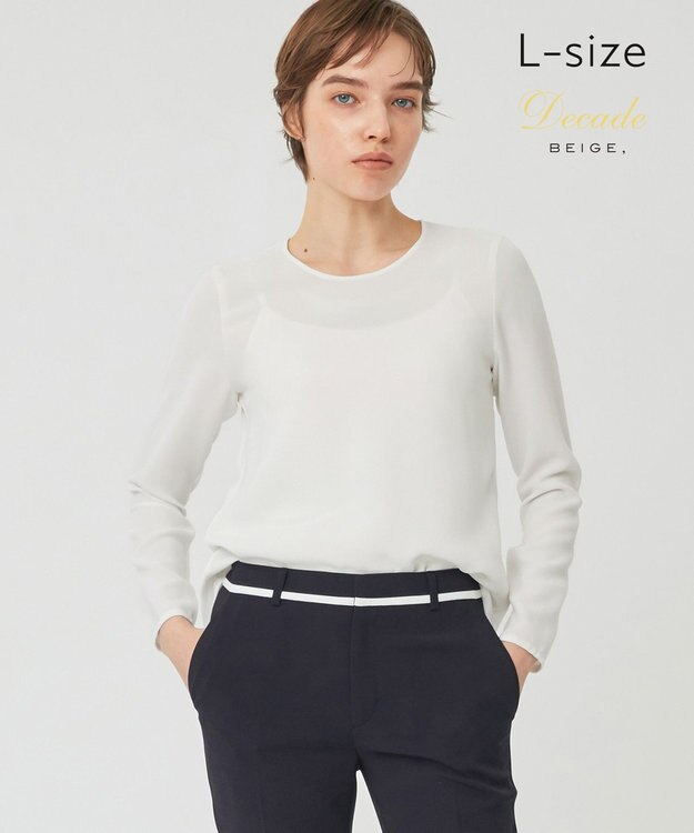 BEIGE， 【L-size】SHELBY / ロングスリーブブラウス White