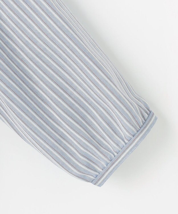 J.PRESS LADIES プロビスストライプ＆チェック カットソー サックスストライプ系