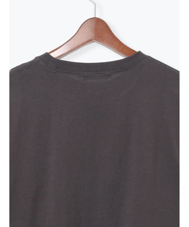 Te chichi 箔プリントロングTシャツ チャコールグレー