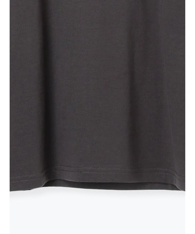 Te chichi 箔プリントロングTシャツ チャコールグレー