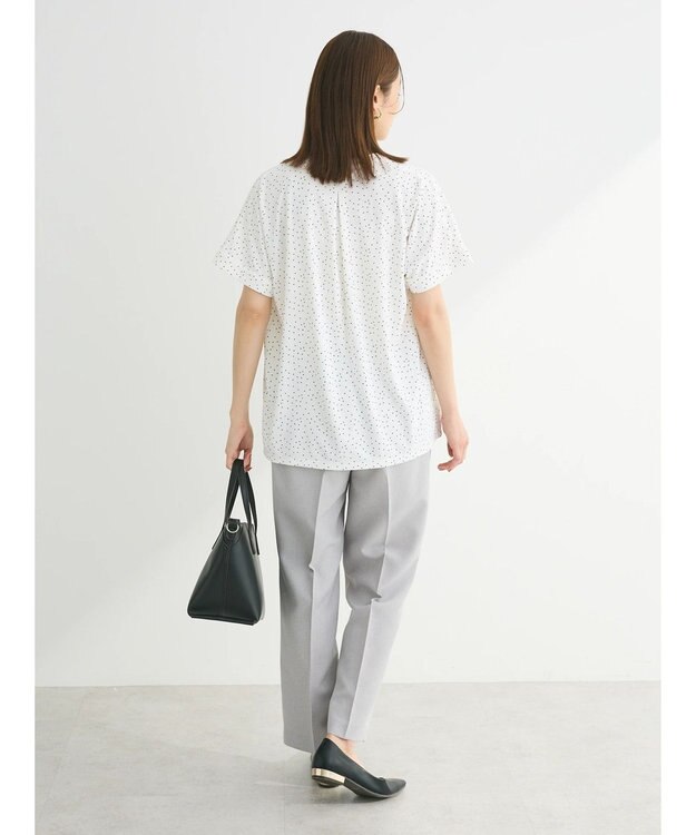 Green Parks ２ｗａｙ　フレンチスリーブ釦付ブラウソー Dot