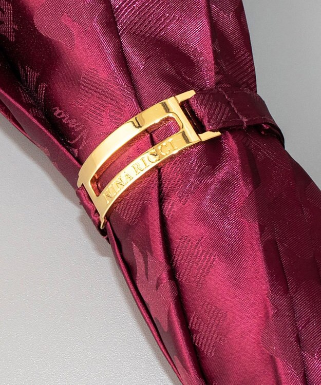 AURORA ニナリッチ　ハト柄ジャカード　ジャンプ傘 ワイン