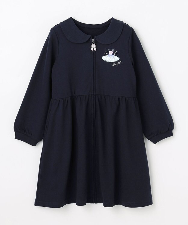 ANY KIDS ジップアップワンピース ネイビー