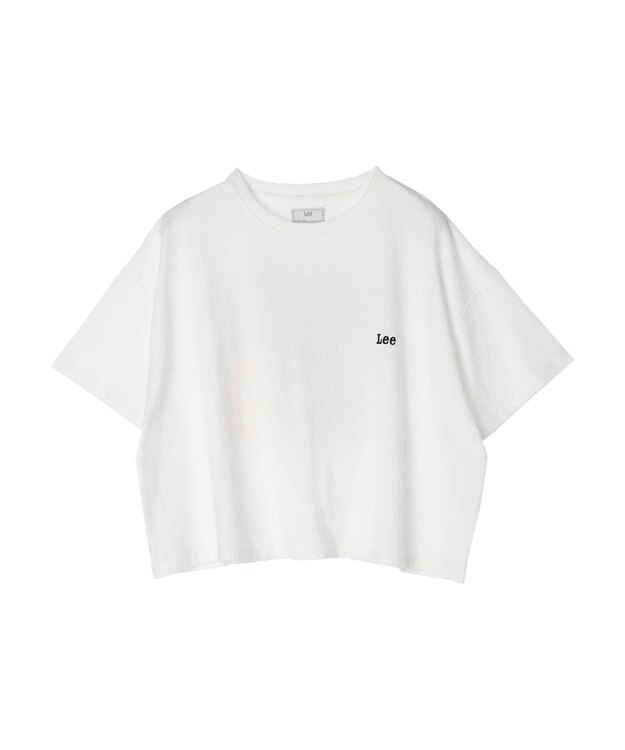earth music&ecology Ｌｅｅ×ｅ．ｍ．ａ．ｅ　ＢＡＣＫ　ＰＲＩＮＴ　ＴＥＥ Off White