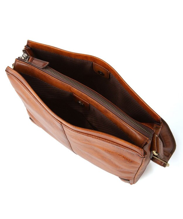 ACE BAGS & LUGGAGE LO HOMME PRESSE アルカイック 本革 日本製 ショルダーバッグ 縦型 71862 ロ・オム・プレッセ ブラウン