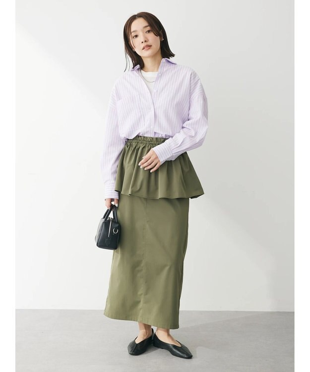 Green Parks ・ＳＵＧＡＲ　ＳＰＯＯＮ　３ｗａｙペプラムスカート Khaki