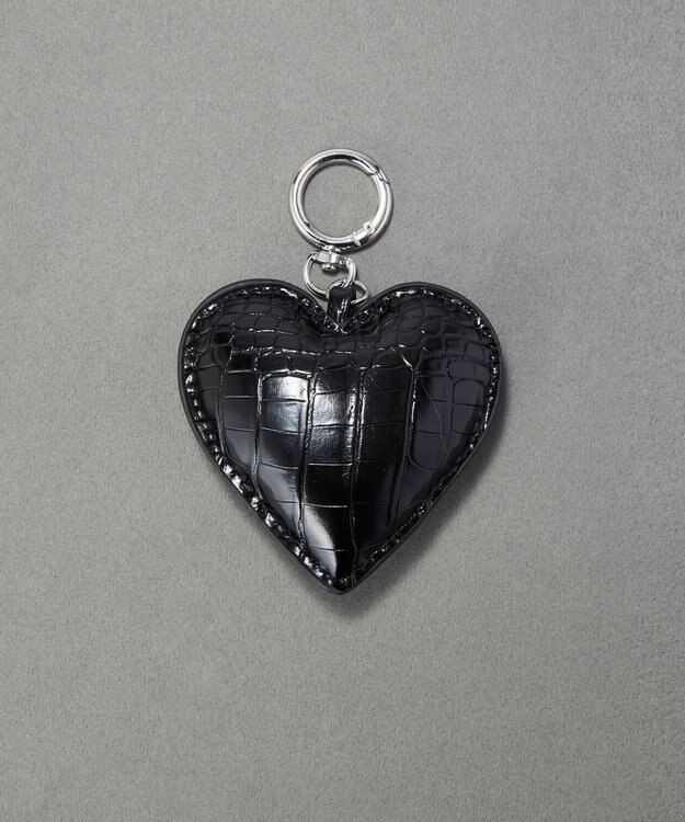 Phoebe ハートレザーバッグチャーム　ブラック ブラック