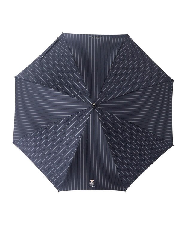 MOONBAT POLO RALPH LAUREN メンズ 長傘 ストライプ×BEAR 65cm ディープブルー