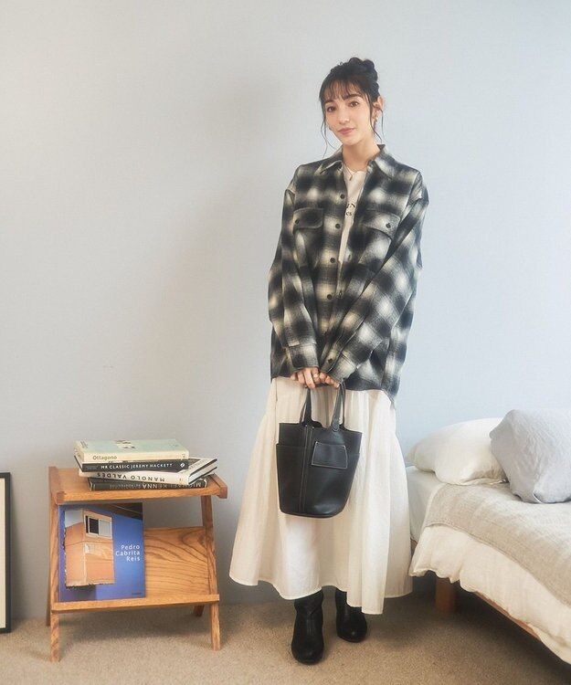 WEGO 【ユニセックス着用ITEM/SMLサイズ展開】チェックネルシャツ 柄9