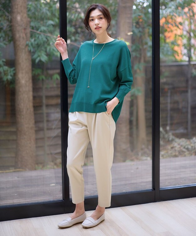 ANY ゆるチュニックニット グリーン