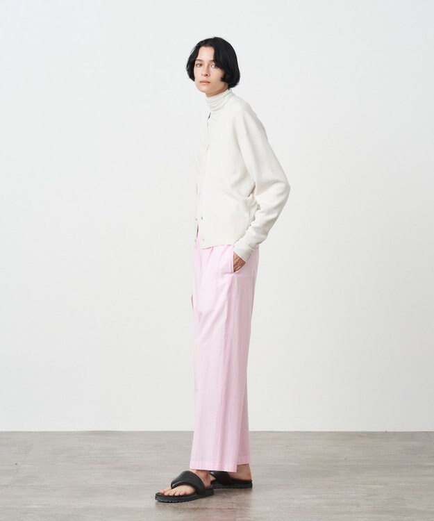 ATON 50/2 NATURAL DYE ORGANIC | Vネックカーディガン WARM WHITE