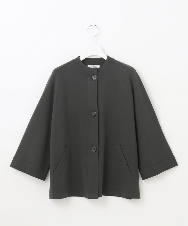 J.PRESS LADIES 【洗える】VIS/PE MILANO ニット ジャケット グレー系