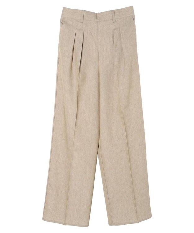 Green Parks パイピングサイドラインワイドパンツ Beige