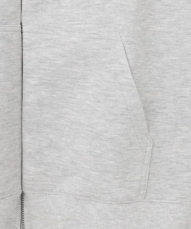 ANY L 【洗濯機可/UVケア】ダブルジップパーカー トップグレーラメ