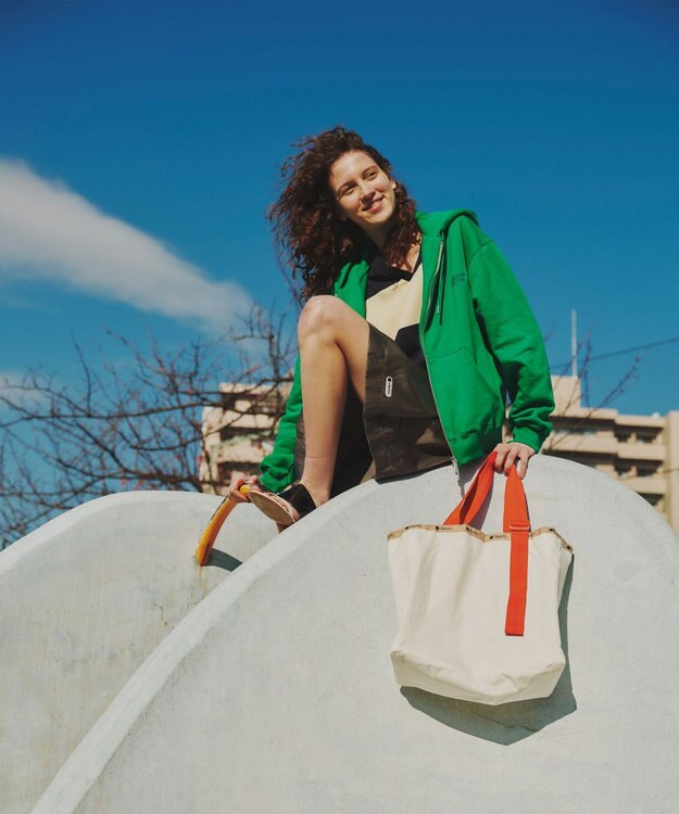 LeSportsac LG HANDLE ADJ TOTE/メレンゲ/マンダリンウェビング メレンゲ/マンダリンウェビング